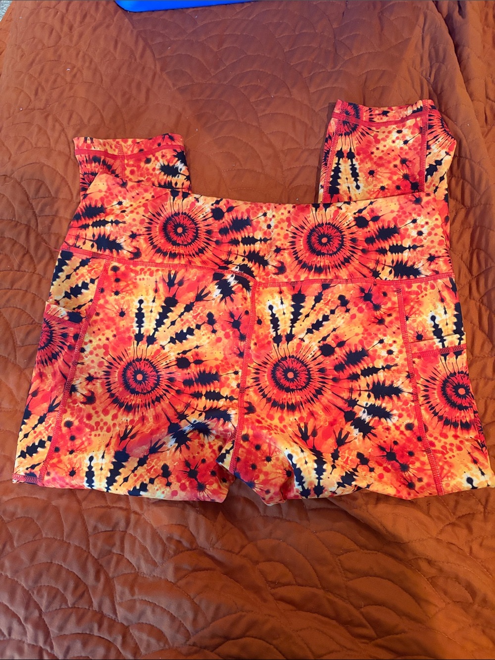 Constantly Varied Gear Kids Tie-Dye Leggings in Orange, Pink, Black